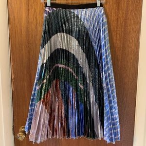 anthropologie metallic skirt